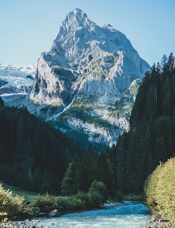 Beautiful Swiss mountain peak